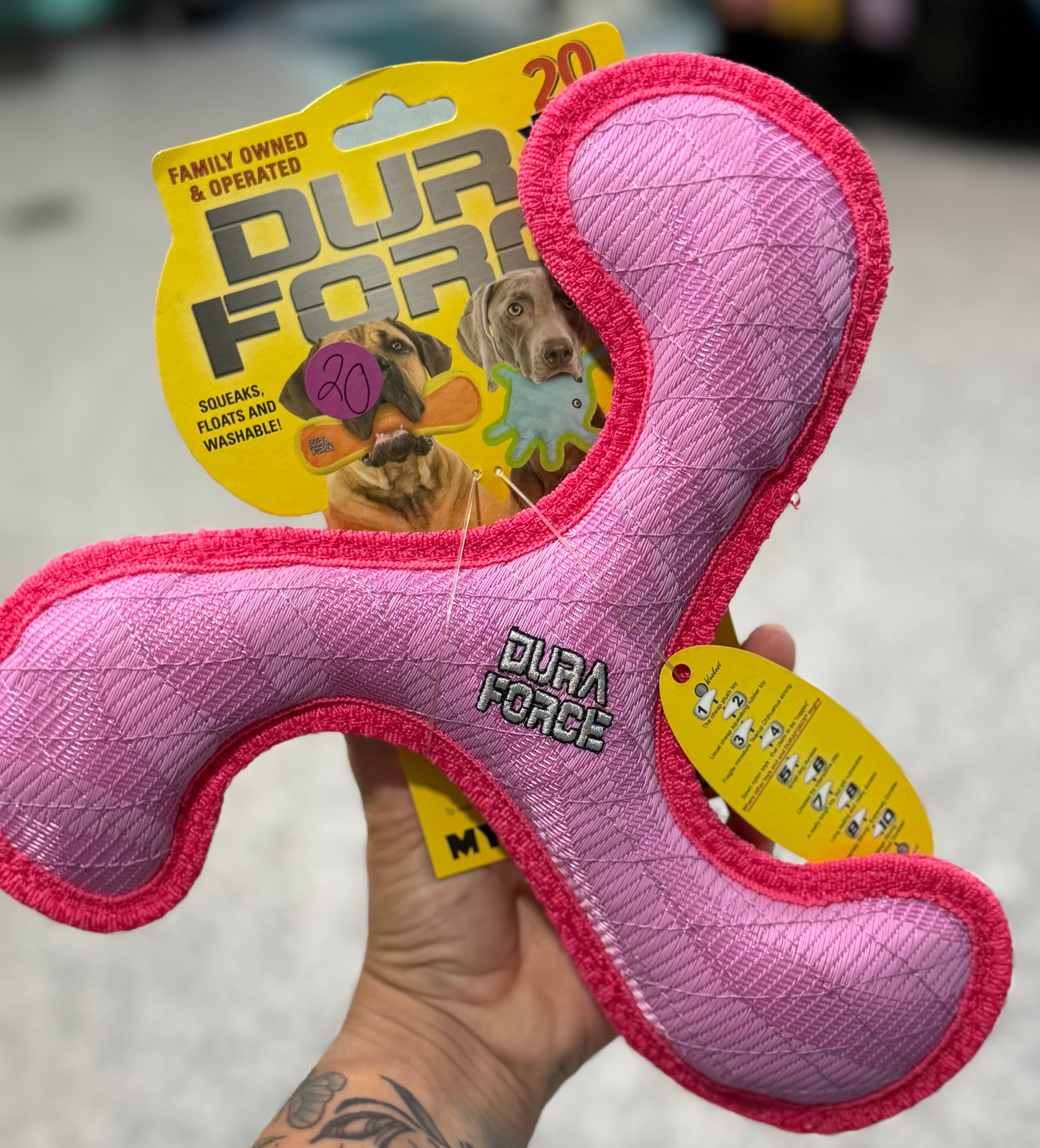 Pink Duraforce Boomerang Dog Toy