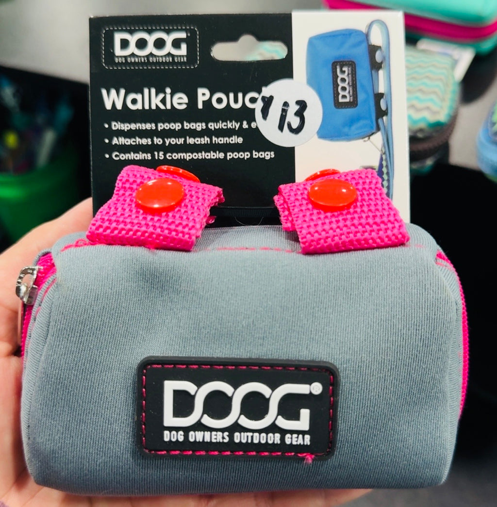 Pink & grey Neoprene DOOG poop bag holder