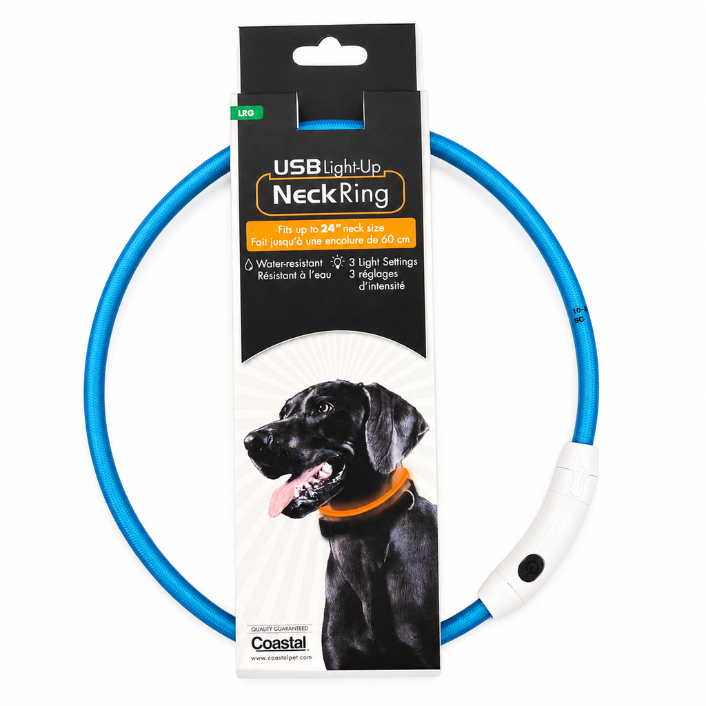 Small/Medium Coastal light up collars BLUE