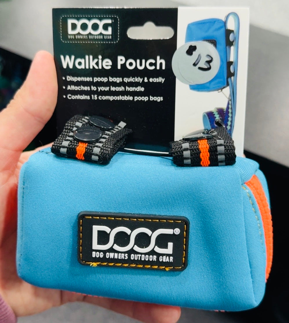 Blue & Orange Neoprene DOOG poop bag holder