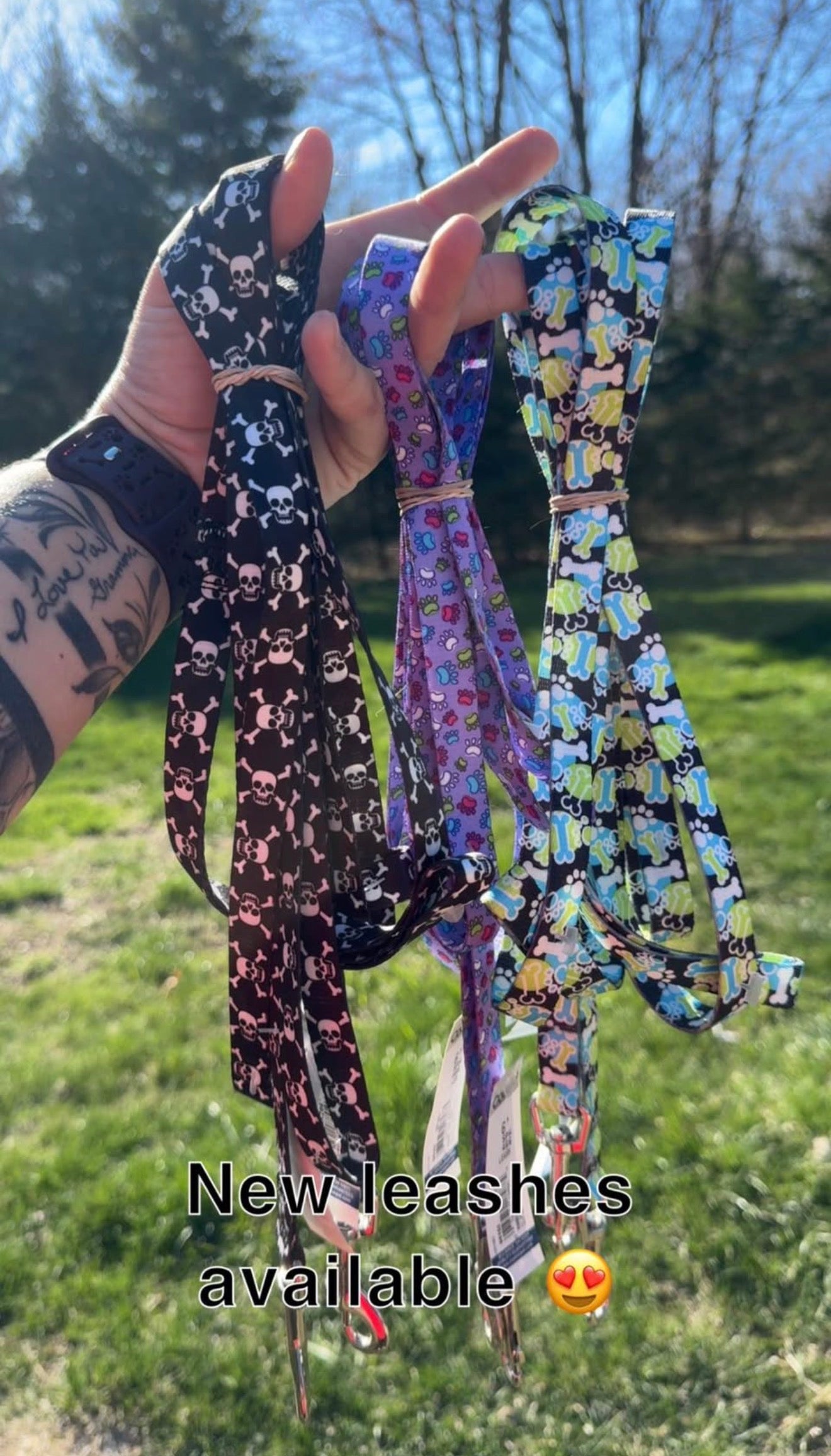 Black & White Skull Coastal 6 foot leash