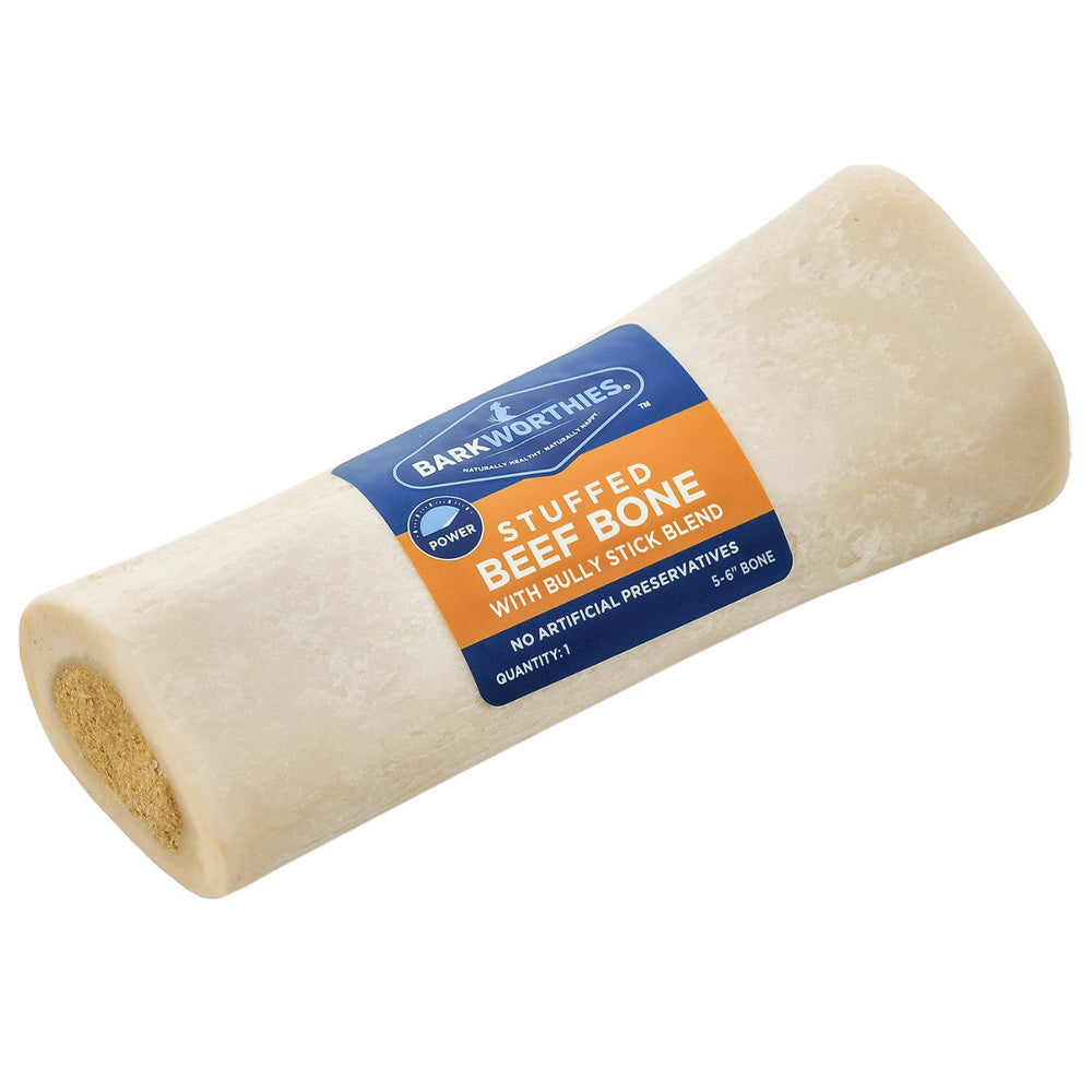 Barkworthies 5-6″ Shin Bone Stuffed w/Bully Stick