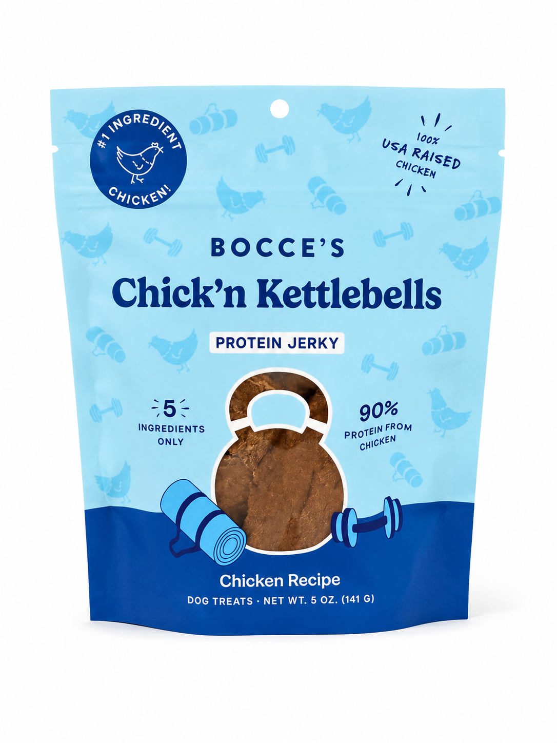 Bocces Bakery Chick’n Kettlebells Protein Jerky 5 oz
