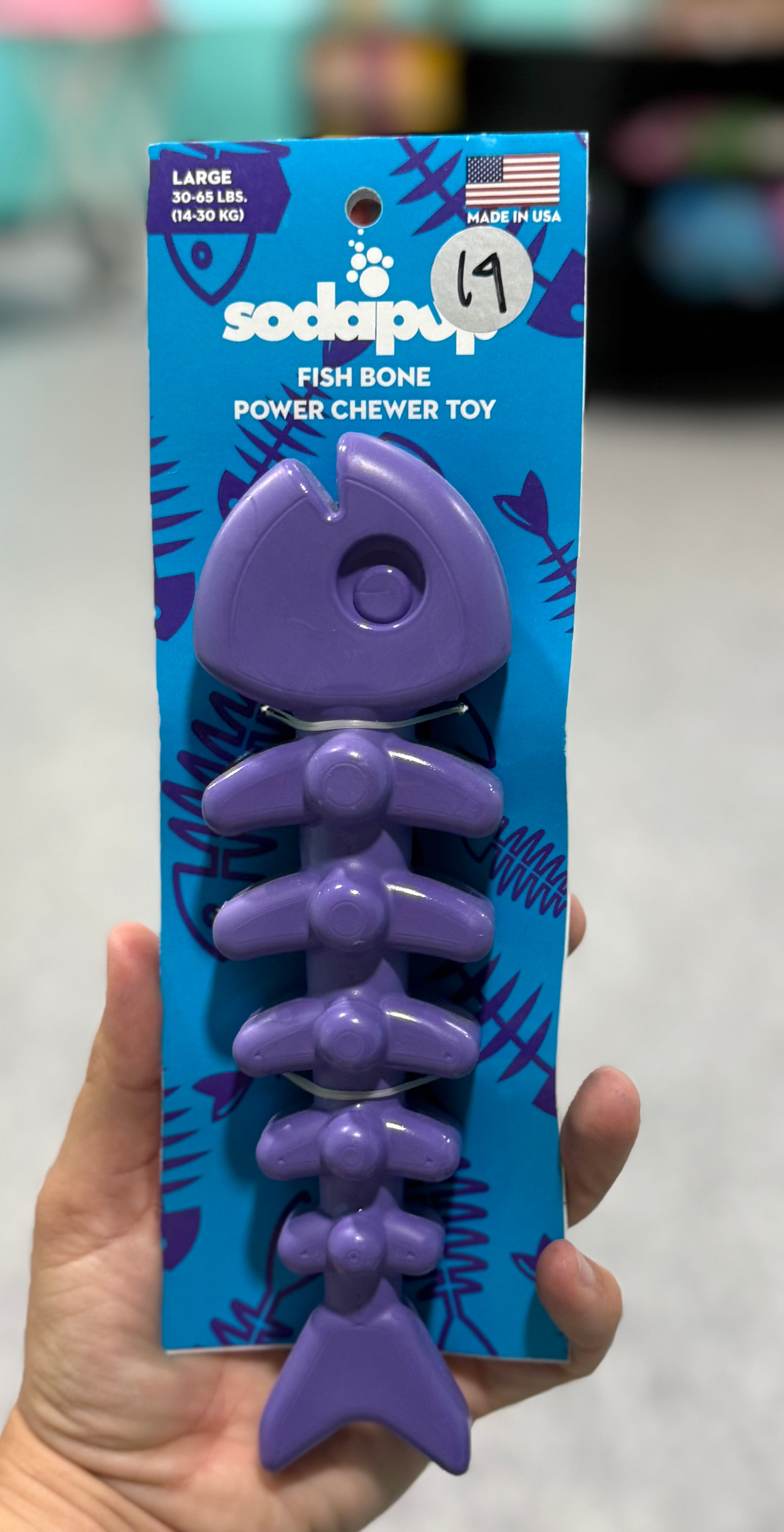 Purple Fishbones Chew Toy