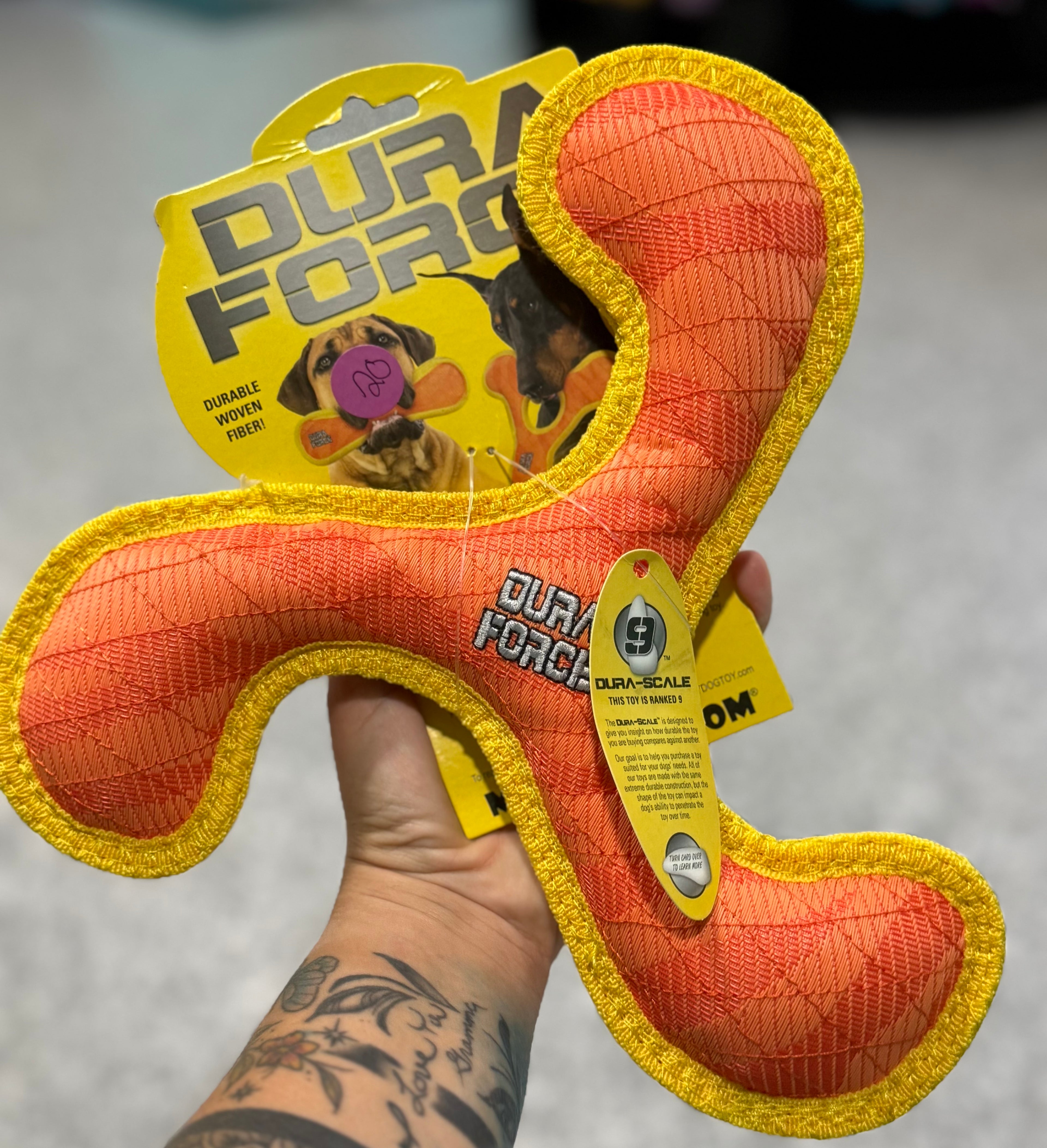 Orange Duraforce Boomerang Dog Toy
