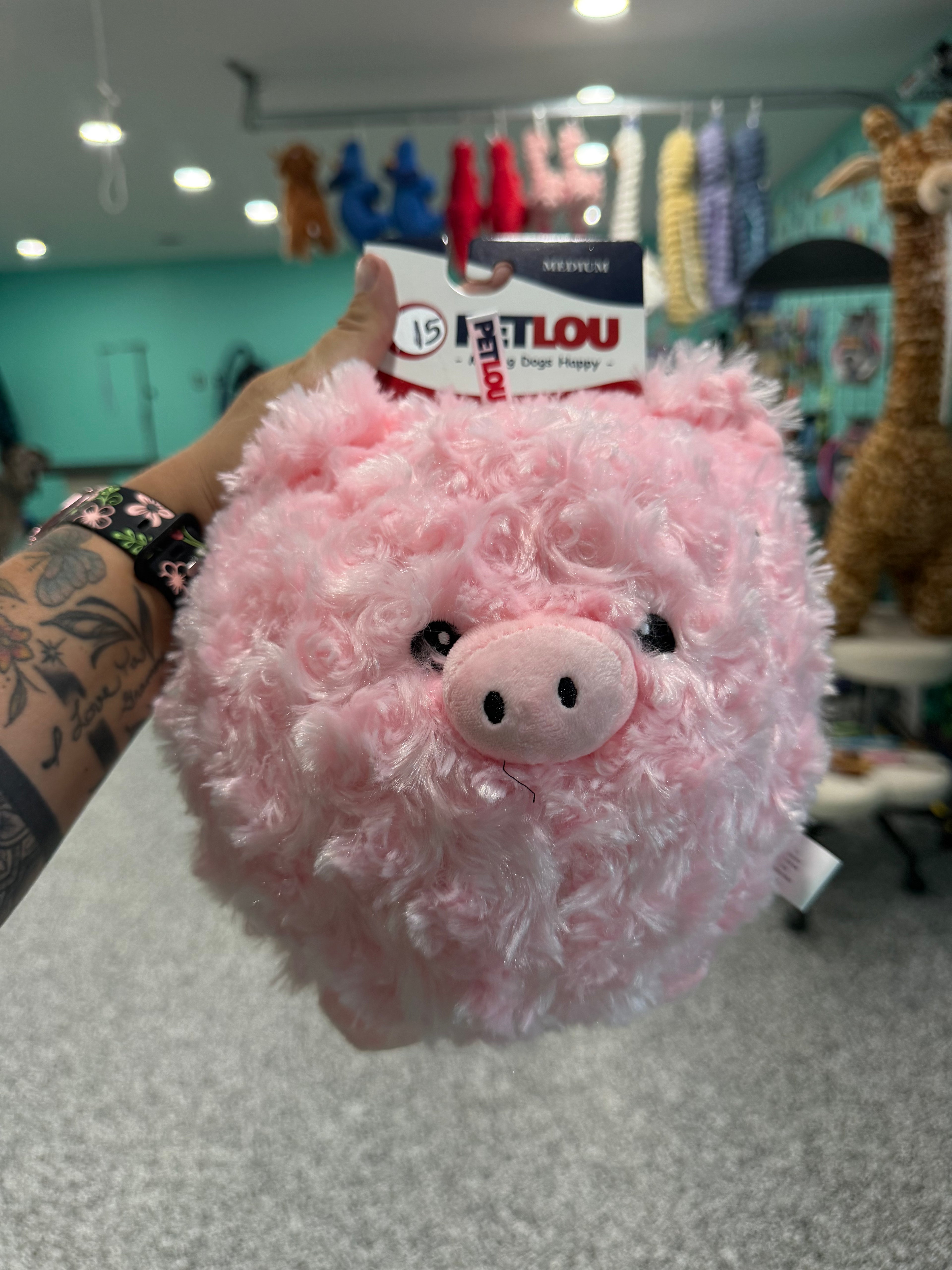 PetLou 8” Pig Plush ball