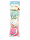 Thoozy Pet 3 pack birthday tennis balls
