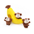 Zippy Paws Banana & Monkeys Burrow Toys