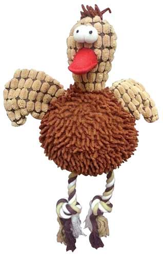 Spot Giggler Plush Dog Toy Chicken Assorted 12 In