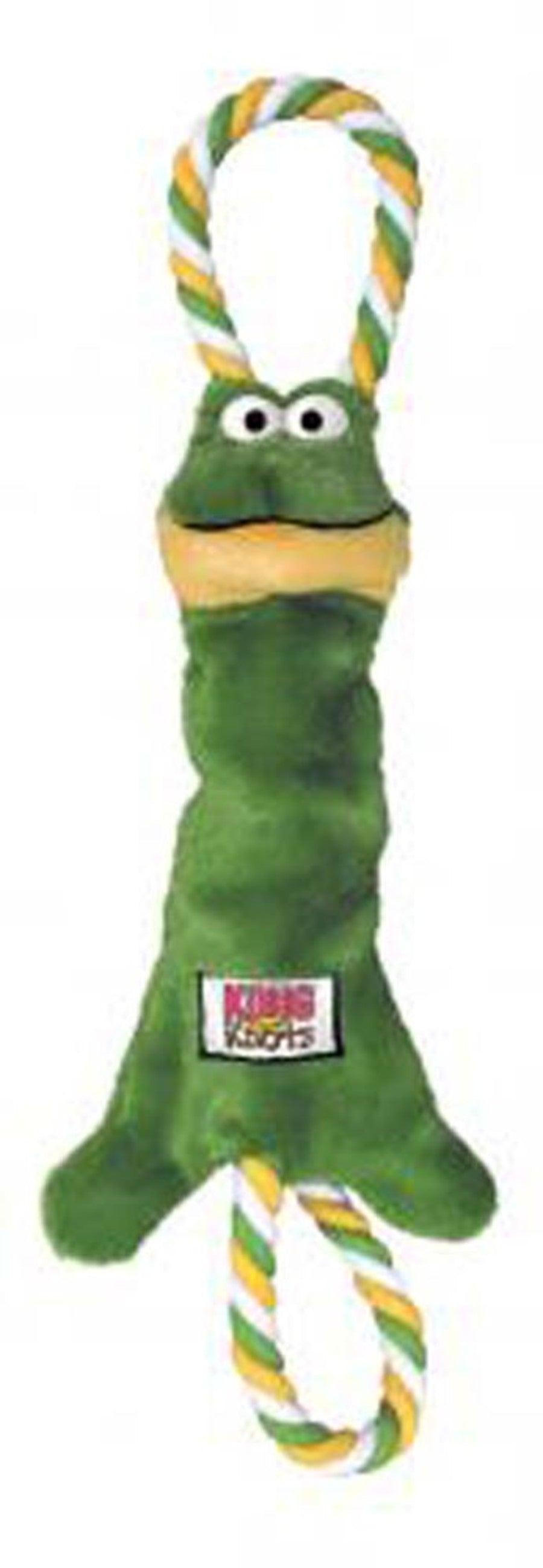 KONG Tugger Knots Frog Dog Toy Green LARGE