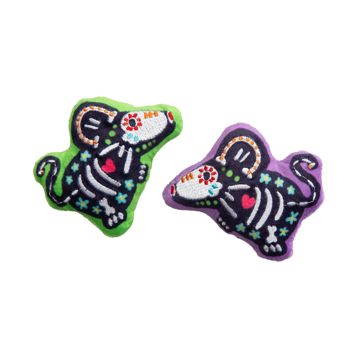 SnugArooz Day of the Dead Cat Toys 2 pk